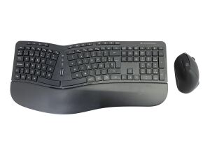 Conceptronic ORAZIO ERGO Kabelloses Set aus ergonomischer Tastatur und vertikaler Maus, spanisch