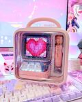 Divoom Ditoo-Mic Mini Tragbarer Mono-Lautsprecher Pink 15 W