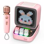 Divoom Ditoo-Mic Mini Tragbarer Mono-Lautsprecher Pink 15 W