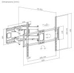 Equip Artikulierende TV-Wandmontagehalterung, 37 bis 70 Zoll