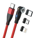 RealPower MagneticCharge 100 USB Kabel 1 m USB C 100 W Rot