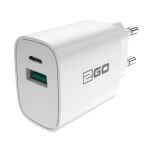 2GO Ladegerät 20W 2-Port 1x USB-C 1x USB-A USB-C Kabel