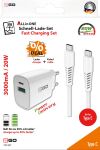 2GO Ladegerät 20W 2-Port 1x USB-C 1x USB-A USB-C Kabel