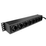 Lindy 73025 Stromverteilereinheit (PDU) 8 AC-Ausgänge 1.5U Schwarz