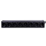 Lindy 73025 Stromverteilereinheit (PDU) 8 AC-Ausgänge 1.5U Schwarz