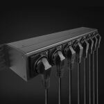 Lindy 73025 Stromverteilereinheit (PDU) 8 AC-Ausgänge 1.5U Schwarz