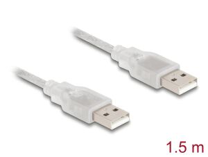 DeLOCK 83888 USB Kabel USB 2.0 1,5 m USB A 0,48 Gbit/s Transparent