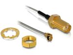 DeLOCK 88419 Koaxialkabel 0,2 m Grau