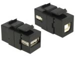 DELOCK Keystone USB B Buchse schwarz