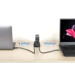 Manhattan 102667 Ladegerät für Mobilgeräte Handy, Laptop, Tragbare Spielekonsole, Smartphone, Tablets Schwarz AC Schnellladung Drinnen