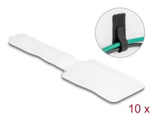 DELOCK Klett-Kabelhalter 90mmx24mm selbstklebend 10Stk weiß