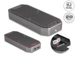 DELOCK EXG M.2 NVMe PCIe SSD + 2xUSB 20Gbps USB-C Buc. RGB