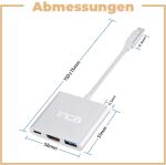Inca ITPC-04T Schnittstellen-Hub USB Typ-C 5000 Mbit/s Silber, Weiß
