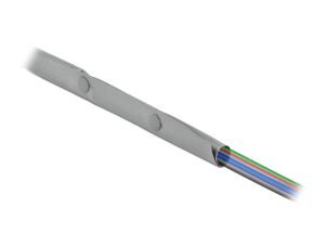 DeLOCK Kabelschutzschlauch mit Knopfverschluss hitzebeständig 2 m x 10 mm grau / schwarz