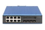 Digitus Industrieller 8+4 10G Uplink Port L3 managed Gigabit Ethernet PoE Switch