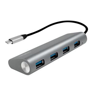 LogiLink UA0309 Schnittstellen-Hub USB 3.2 Gen 1 (3.1 Gen 1) Type-C 5000 Mbit/s Grau