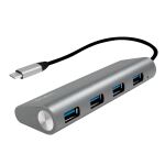 LogiLink UA0309 Schnittstellen-Hub USB 3.2 Gen 1 (3.1 Gen 1) Type-C 5000 Mbit/s Grau