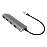 LogiLink UA0309 Schnittstellen-Hub USB 3.2 Gen 1 (3.1 Gen 1) Type-C 5000 Mbit/s Grau