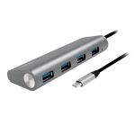 LogiLink UA0309 Schnittstellen-Hub USB 3.2 Gen 1 (3.1 Gen 1) Type-C 5000 Mbit/s Grau