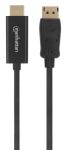 Manhattan 1080p DisplayPort auf HDMI-Kabel, DisplayPort-Stecker auf HDMI-Stecker, 1,8 m, schwarz