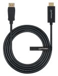 Manhattan 1080p DisplayPort auf HDMI-Kabel, DisplayPort-Stecker auf HDMI-Stecker, 1,8 m, schwarz