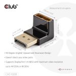 CLUB3D CAC-1008 Kabeladapter DisplayPort Schwarz