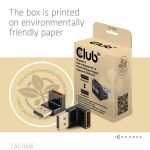 CLUB3D CAC-1008 Kabeladapter DisplayPort Schwarz