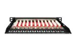 Digitus CAT 6A Slim Patch Panel, geschirmt, 12-Port, 0,5 HE, 10", schwarz