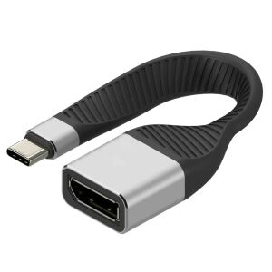 Techly ICOC-USBC-DP12 Videokabel-Adapter 0,131 m USB Typ-C DisplayPort Schwarz