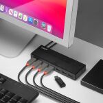 Lindy 43228 Schnittstellen-Hub USB 3.2 Gen 1 (3.1 Gen 1) Type-A 5000 Mbit/s Schwarz