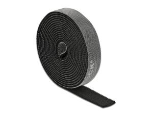 DELOCK Klettband auf Rolle L 2 m x B 15 mm schwarz