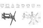 Equip 650328 Neig-/schwenkbare Eck-TV-Wandmontagehalterung, 23 bis 55 Zoll
