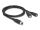 DELOCK M12 Kabel A-kodiert 8 Pin Bu zu 2 x USB 3.0 Typ 1m sw
