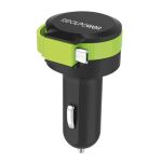 RealPower 257635 Ladegerät für Mobilgeräte Universal Schwarz, Grün Zigarettenanzünder Auto