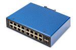 Digitus Industrieller 16+2-Port L2 managed Gigabit Ethernet PoE Switch
