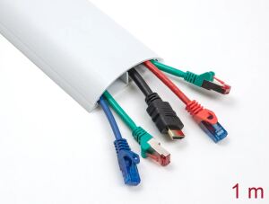 DELOCK Kabelkanal selbstklebend 89 x 21 mm - Länge 1 m weiß