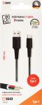 2GO 795822 USB Kabel 1 m USB B USB C Schwarz