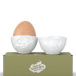 FIFTYEIGHT Eierbecher Set Nr.3 - Glücklich Hmpff weiß