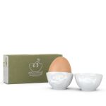 FIFTYEIGHT Eierbecher Set Nr.3 - Glücklich Hmpff weiß