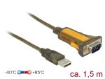 DeLOCK 65840 Serien-Kabel Schwarz, Gelb 1,5 m USB Typ-A DB-9