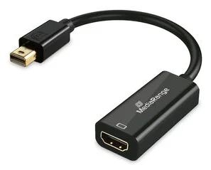 MediaRange Mini DisplayPort zu HDMI Konverter, 10 Gbps, 20cm, Schwarz