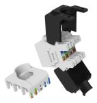 Equip Cat.6A Ungeschirmte Keystone-Buchse Werkzeuglos, 8 Stück/Set, Weiß