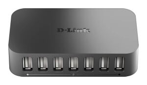 D-Link DUB-H7 USB 2.0 Type-B 480 Mbit/s Schwarz