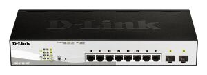 D-Link DGS-1210-08P Managed L2 Gigabit Ethernet (10/100/1000) Power over Ethernet (PoE) Schwarz