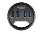 DELOCK 4 Port Tisch-Hub mit 4 x SuperSpeed USB Typ-A Port