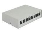 DELOCK Keystone Patchpanel 8 Port grau