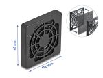 DELOCK Lüftergitter mit Staubfilter 40 x 40 mm schwarz