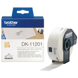 Brother DK-11201 Etiketten erstellendes Band Schwarz auf weiss