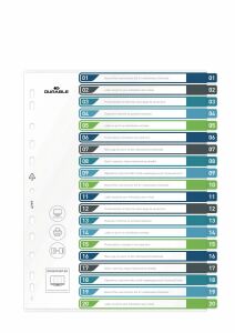Durable 679727 Tab-Register Leerer Registerindex Polypropylen (PP) Mehrfarbig