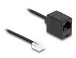 DeLOCK Telefonkabel RJ11 Stecker zu RJ45 Buchse schwarz 2 m